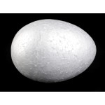 Polystyrene egg, white color, 14 x 20 cm